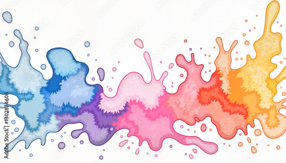 Obraz premium Vibrant abstract watercolor splash, creative expression