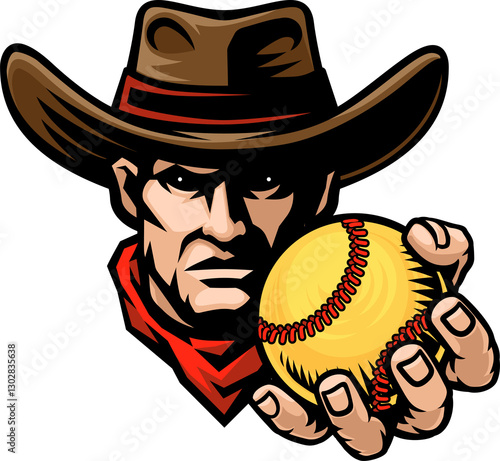 Cowboy Softball Ball Sports...