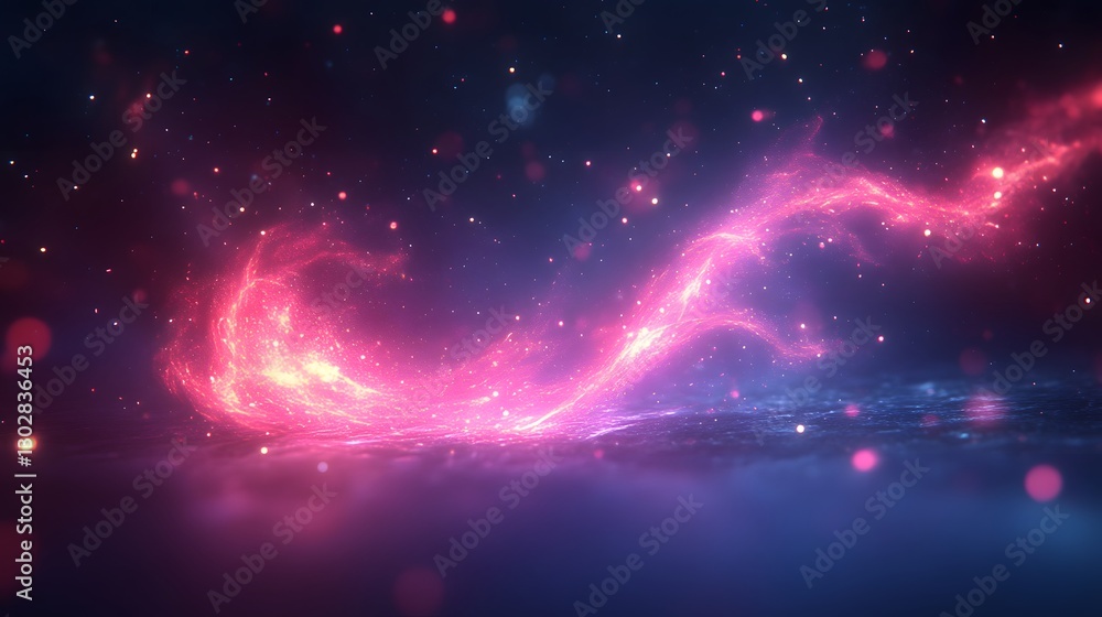 Fototapeta premium Cosmic Pink and Blue Energy Flow