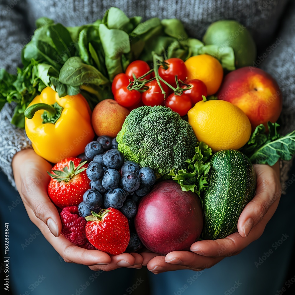 Fresh organic fruits and vegetables, raw green nutrition for clear thinking, brain health, concentration, and detox diet to promote creativity and overall wellbeing Fresh organic fruits and vegetables, raw green nutrition for clear thinking, brain health, concentration, and detox diet to promote creativity and overall wellbeing