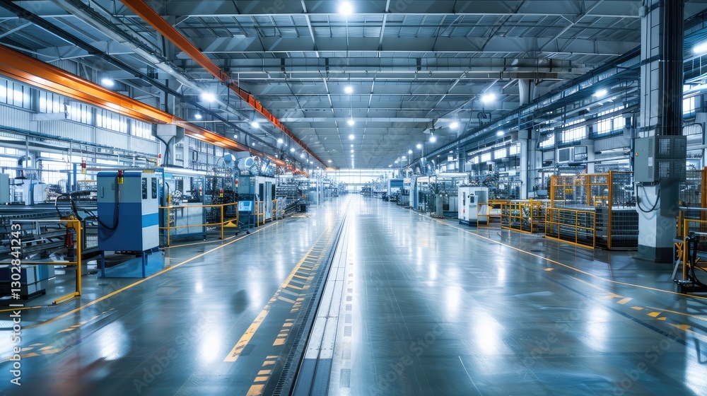 Modern Industrial Manufacturing Facility with Advanced Machinery Modern Industrial Manufacturing Facility with Advanced Machinery
