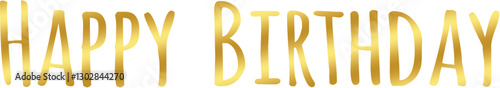 Happy birthday gold lettering for your projects - birthday card, invitation, banner, poster 2