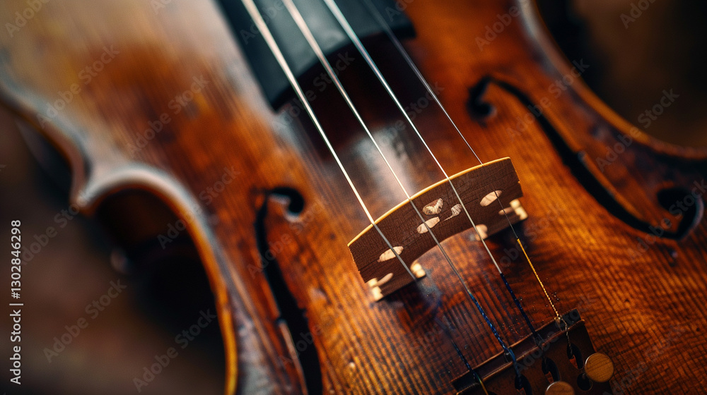 Close-up of a violin string vibrating in slow motion, musical resonance, fine details Close-up of a violin string vibrating in slow motion, musical resonance, fine details