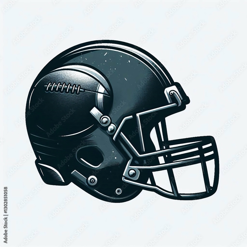 Fototapeta premium Gridiron Glory Vintage Football Helmet