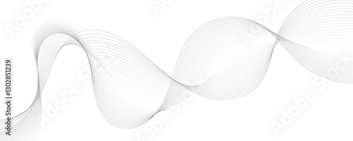 Abstract gray wave dynamic curve lines background. Energy technology concept modern backdrop design for business, presentation, banner.