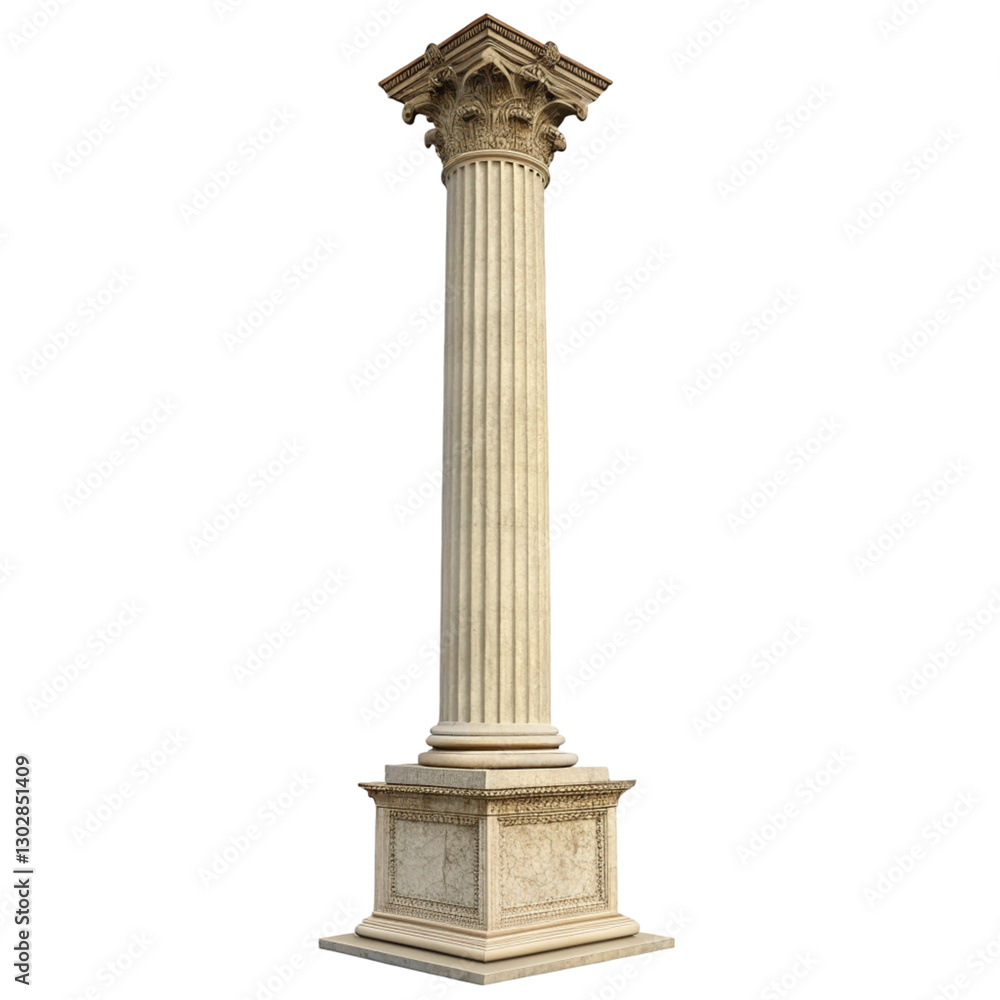 Fototapeta premium Classical Column Isolated on transparent background