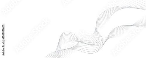 Abstract gray wave dynamic curve lines background. Energy technology concept modern backdrop design for business, presentation, banner.