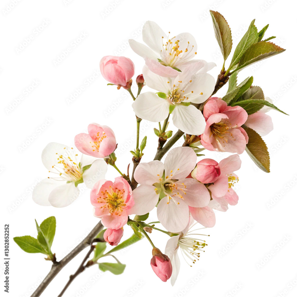 Fototapeta premium Delicate Floral Arrangement isolated on transparent background 