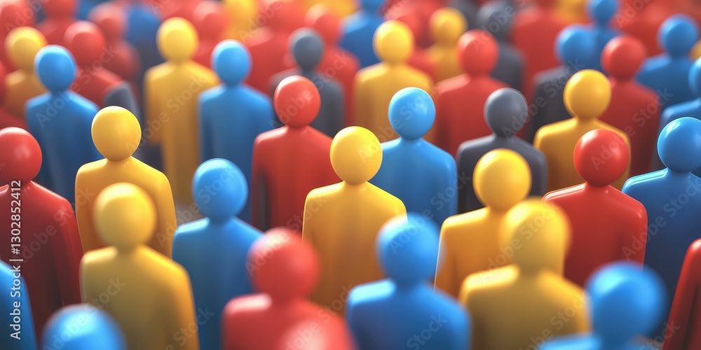 Obraz premium 3D animated representation of customer segmentation.