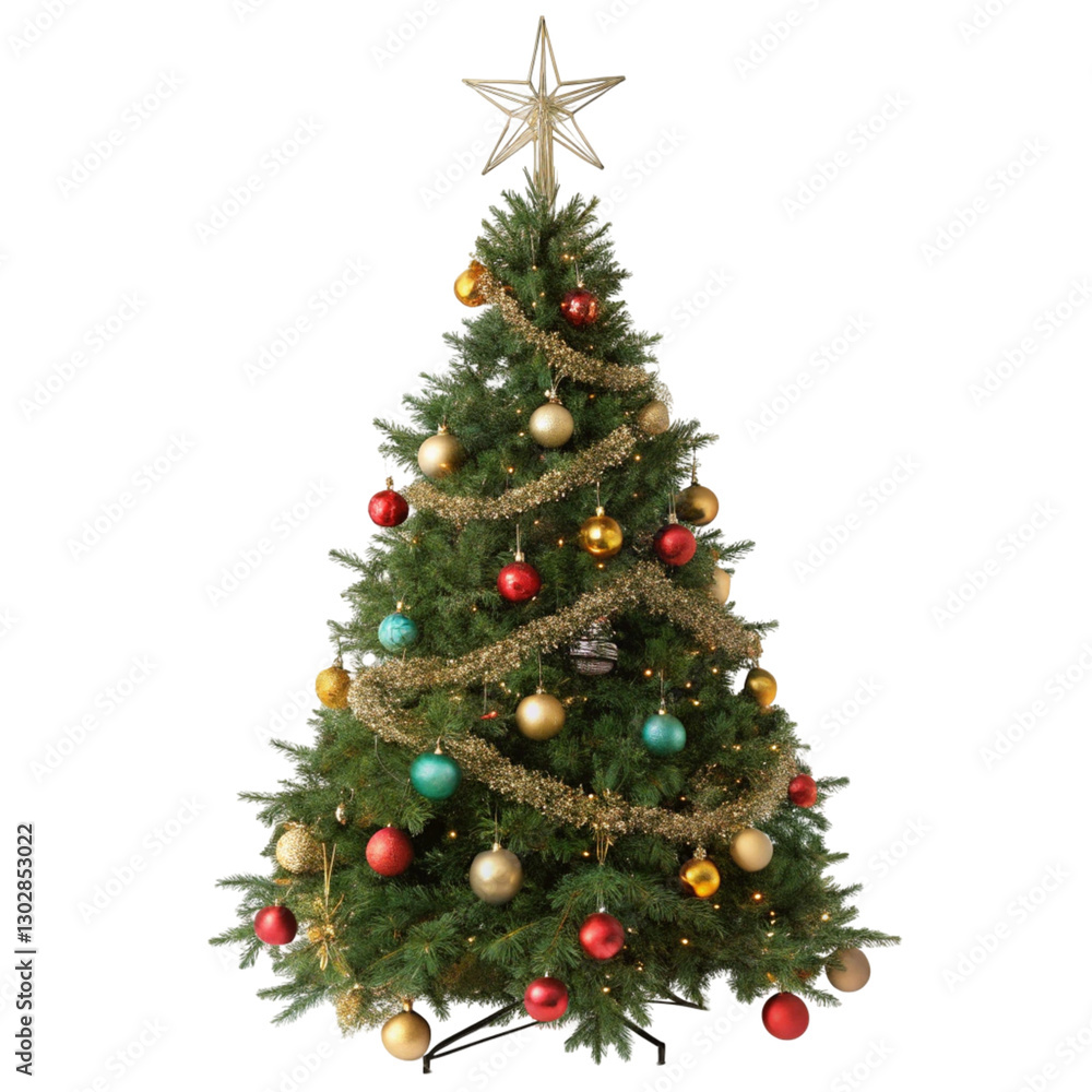 Christmas tree 3D render isolated on transparent background
Christmas tree 3D render isolated on transparent background