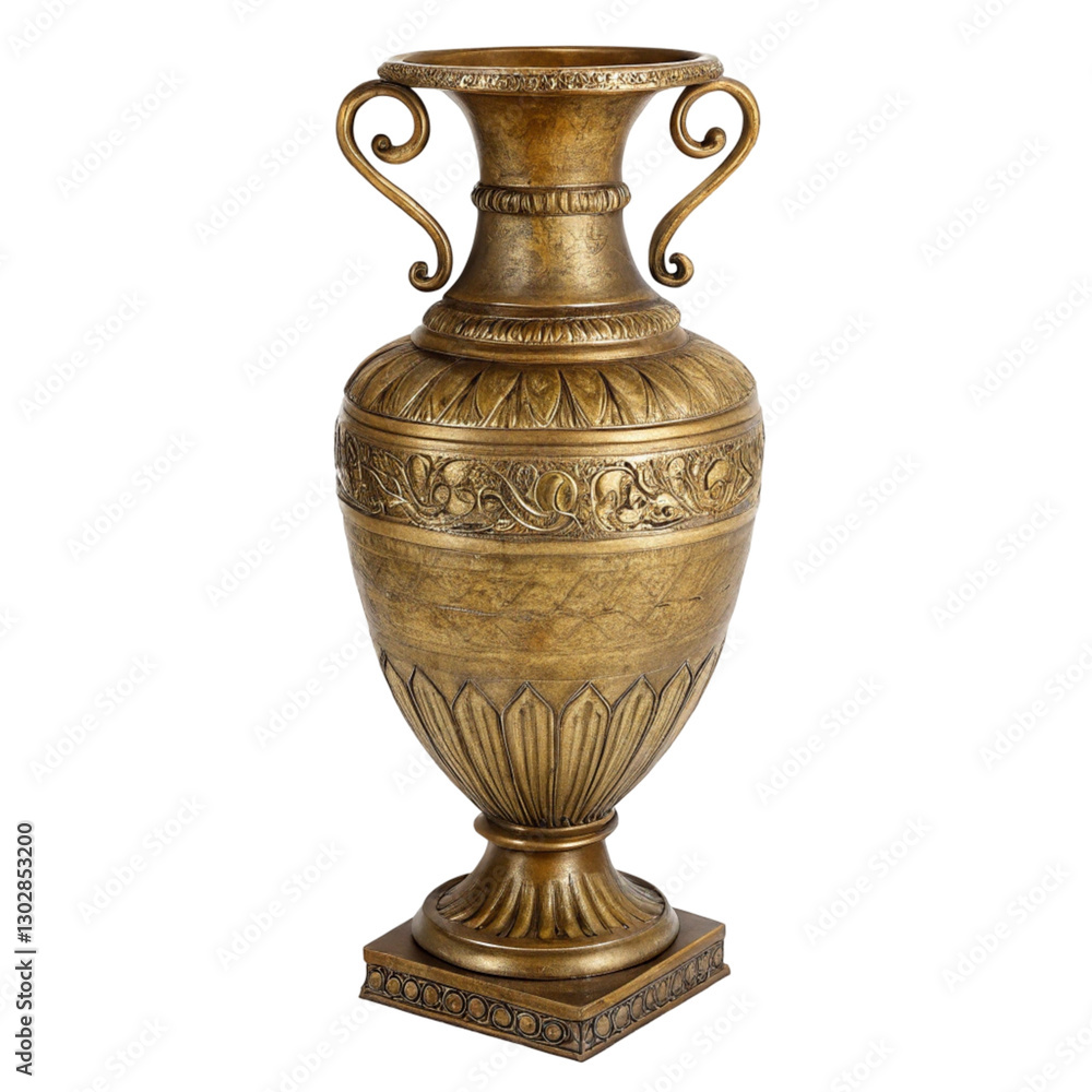 Antique bronze vase isolated on transparent background
Antique bronze vase isolated on transparent background