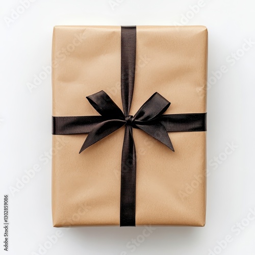 Wallpaper Mural Elegant Gift Wrapped Box with Ribbon for Celebratory Occasions Torontodigital.ca