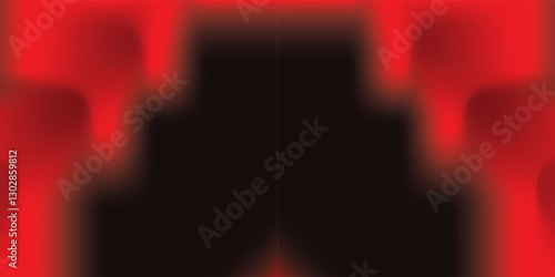 Red grainy gradient orange background noise texture effect summer banner poster design. Sapphire paper pattern. Geometric shape. Wave, wavy curved line.