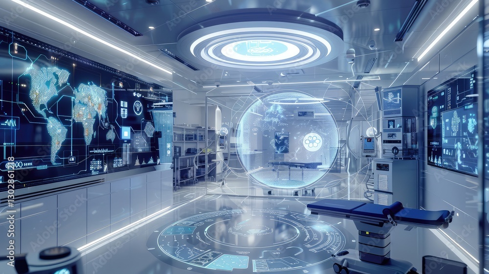 Cutting-Edge Futuristic Research Laboratory with Advanced Technology Cutting-Edge Futuristic Research Laboratory with Advanced Technology