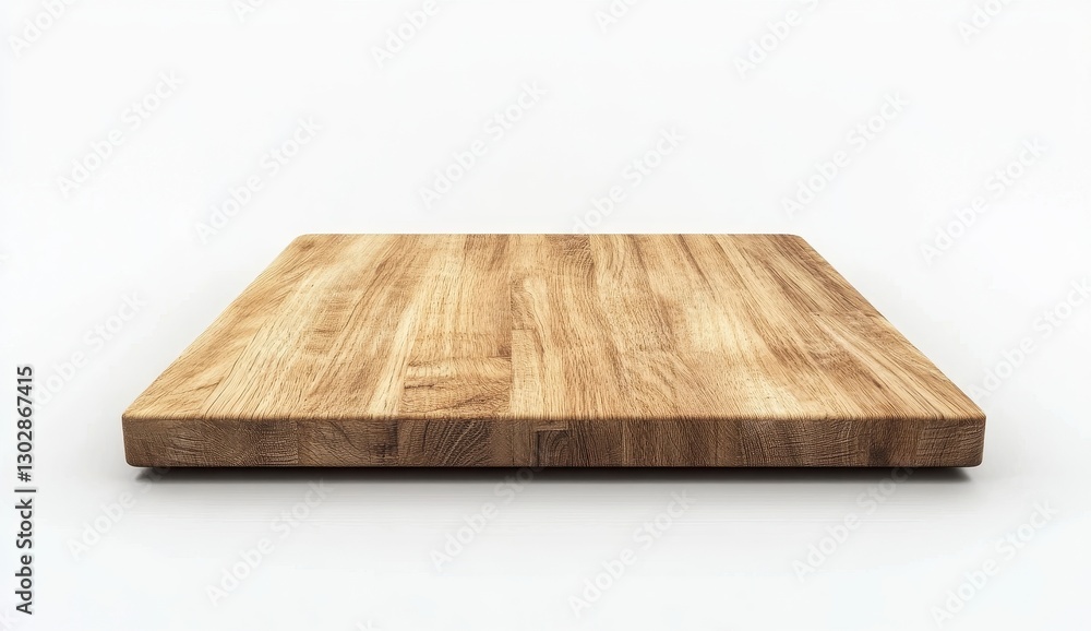 Wooden Cutting Board Isolated on White Background for Culinary Use Wooden Cutting Board Isolated on White Background for Culinary Use