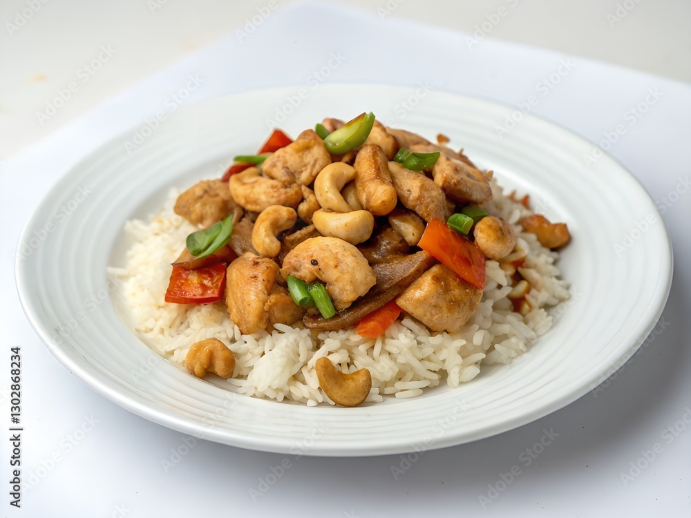 Chicken Cashew Stir-Fry with Rice Chicken Cashew Stir-Fry with Rice