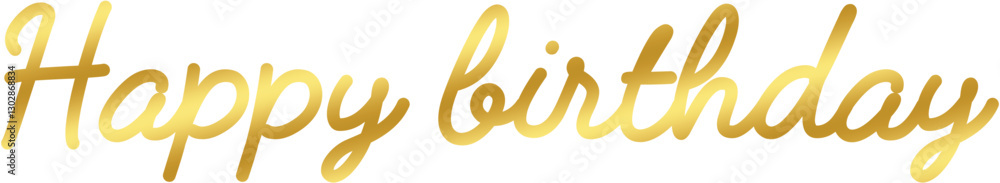 Happy birthday gold lettering for your projects - birthday card, invitation, banner, poster 3