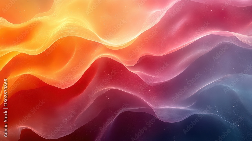Obraz premium abstract gradient with vibrant warm and monochrome tones in flowing pattern