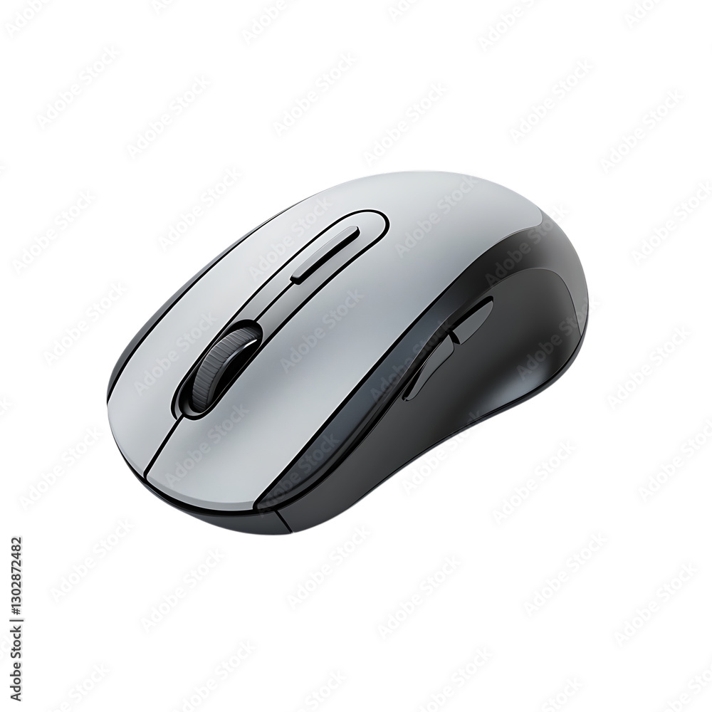 Wireless computer mouse, isolated on black background Wireless computer mouse, isolated on black background