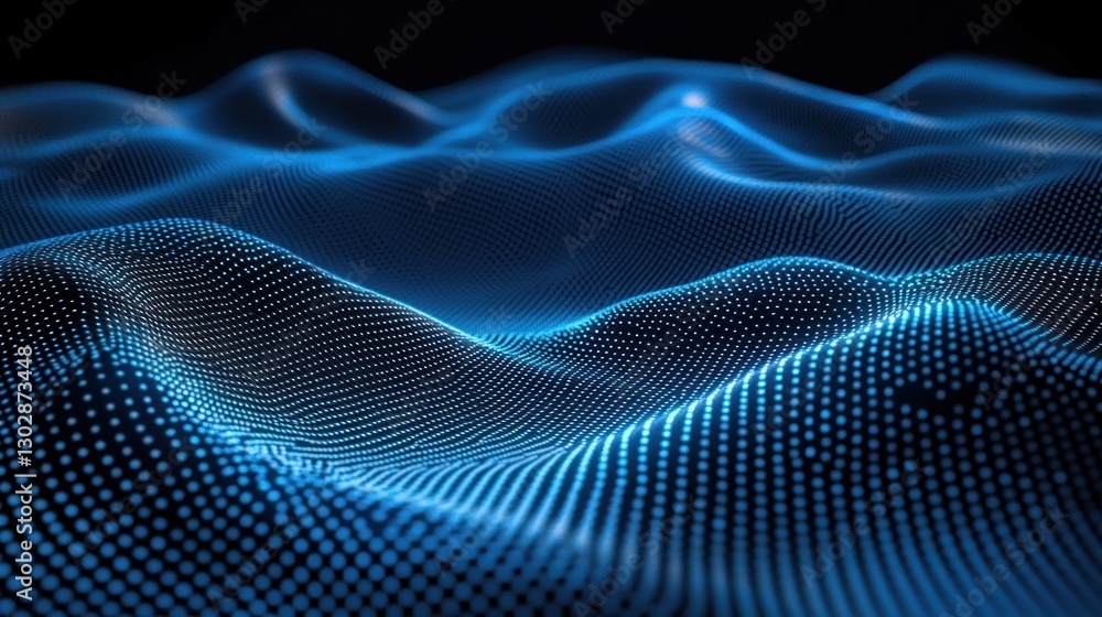 Abstract Blue Digital Waveform: A mesmerizing visual representation of data flow and digital energy. Abstract Blue Digital Waveform: A mesmerizing visual representation of data flow and digital energy.