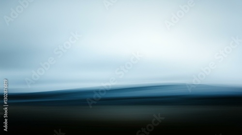 A serene and abstract landscape with soft gradients of light and shadow creating a calm atmosphere