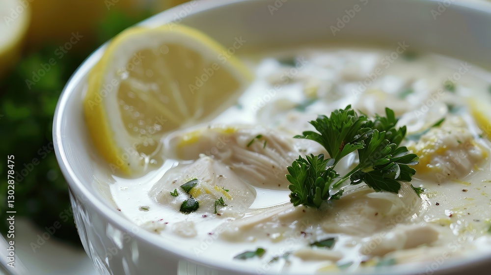 Creamy Seafood Soup with Lemon and Fresh Herbs
