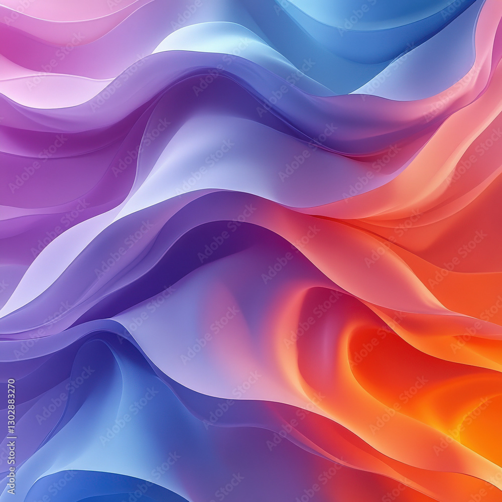 Fototapeta premium Dynamic flowing waves design abstract visual art digital creation colorful environment artistic perspective modern aesthetic