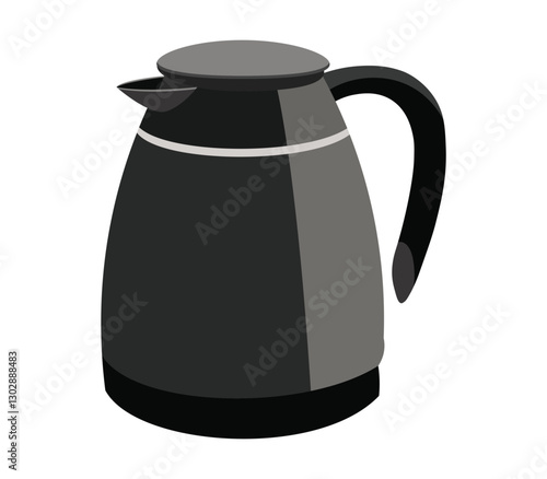 Wallpaper Mural Modern black electric kettle with handle and spout, sleek kitchen appliance for boiling water Torontodigital.ca
