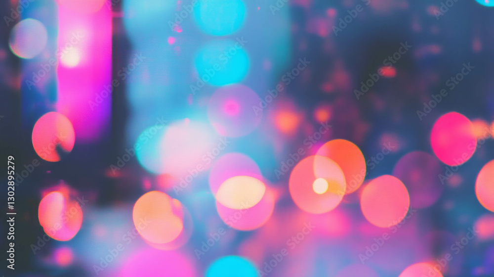 Fototapeta premium Vibrant abstract background with blurry neon lights for creative design