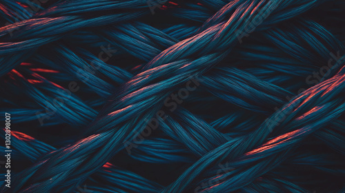 Abstract background with interwoven threads of light and texture for modern design