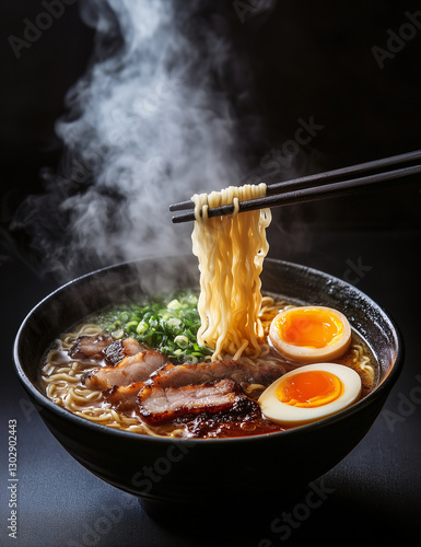Food photography of Japanese ramen