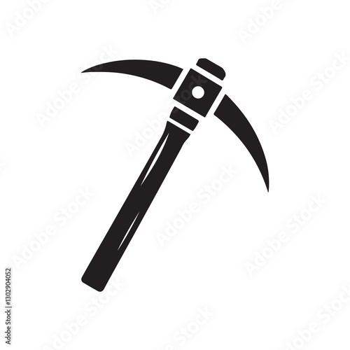A black pickaxe vector illustration