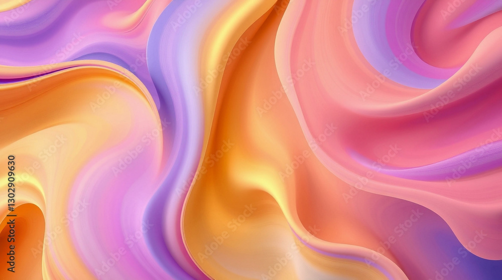 Obraz premium Abstract background with vibrant flowing waves in shades of red, pink, and blue, creating a dynamic, smooth texture with an energetic and artistic visual effect.