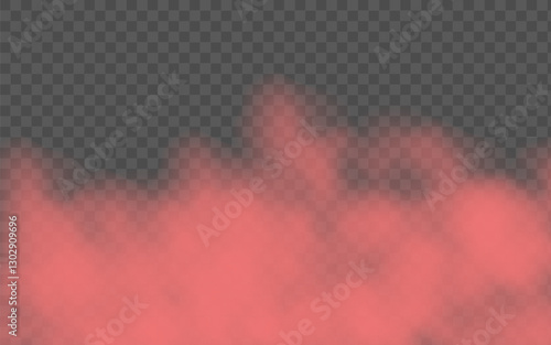 Vector realistic red fog, smoke on transparent background
Realistic fog background, transparent background