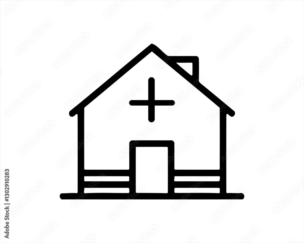 Home icon outline template. House line icon symbol. Thin line house logo icon. Home icon outline template. House line icon symbol. Thin line house logo icon.