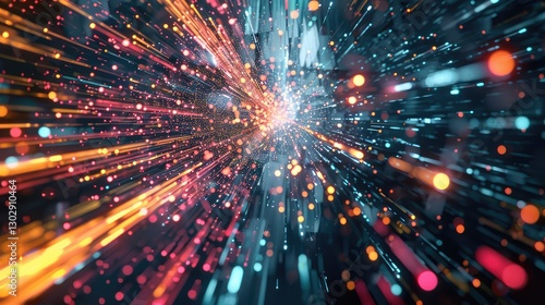 Wallpaper Mural Vibrant Light Burst Creating Dynamic Energy in Motion Torontodigital.ca