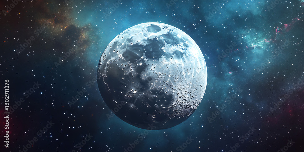 Fototapeta premium Stunning Photograph of the Beautiful Moon