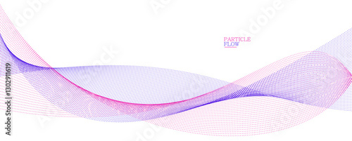 Smooth abstract background with arrays of flowing particles, light and soft vector design, luxury style illustration, motion wind effect.