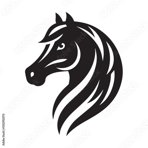 Wallpaper Mural Bold horse head silhouette design for logo Torontodigital.ca