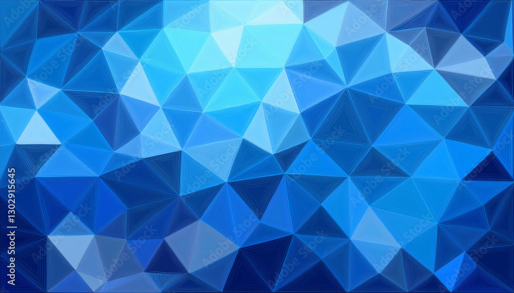 Obraz premium Cool navy and light blue abstract colored polygon shaped background wallpaper design