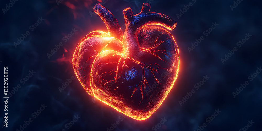 Blazing Heart of Fire Radiating a Fiery Aura in the Darkness, Symbolizing Passion, Intensity, and Burning Love Blazing Heart of Fire Radiating a Fiery Aura in the Darkness, Symbolizing Passion, Intensity, and Burning Love