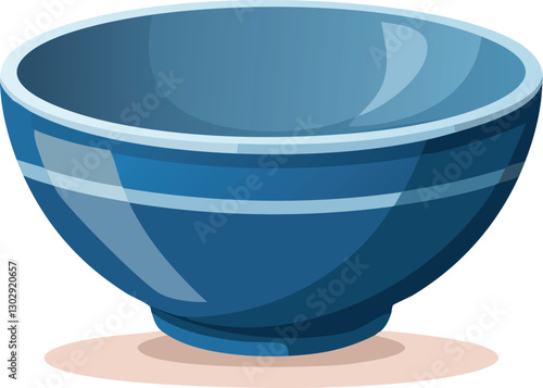 blue bowl on white background