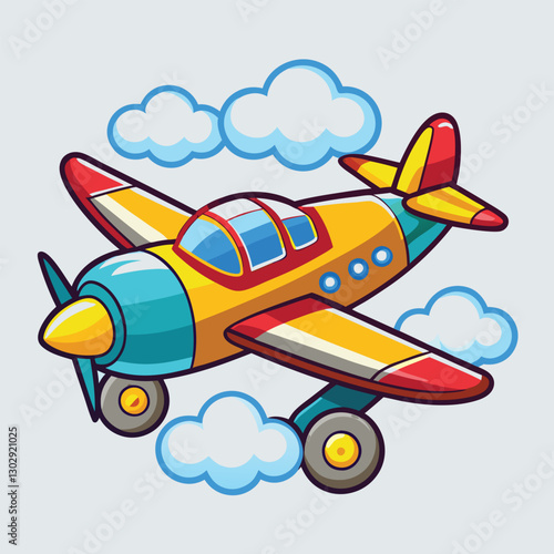 Aeroplan vector image on white background