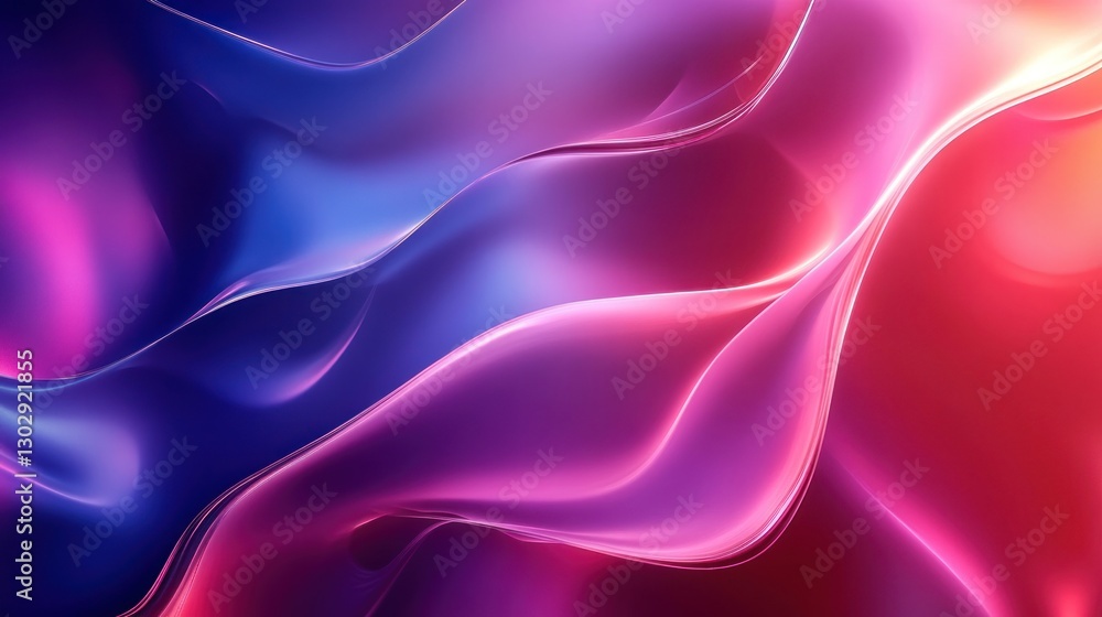 Obraz premium Abstract Colorful Waves: A Symphony of Pink, Purple, and Blue