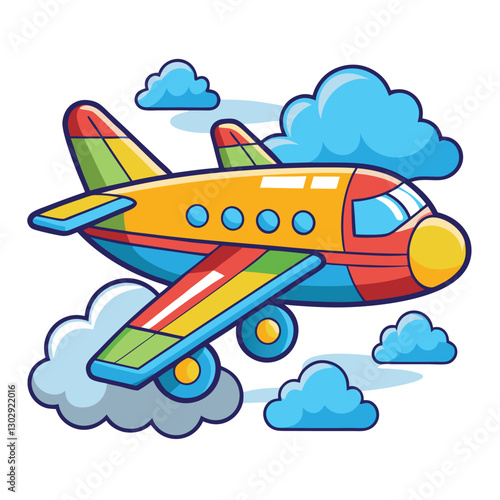 Aeroplan vector image on white background