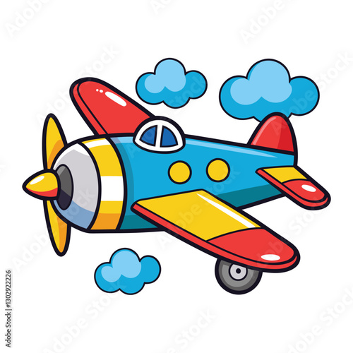 Aeroplan vector image on white background