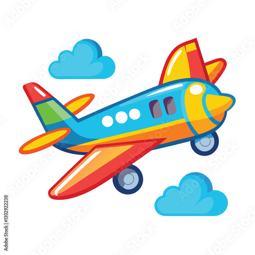 Aeroplan vector image on white background