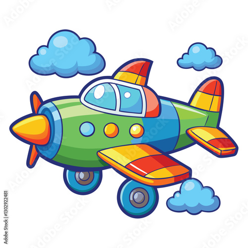 Aeroplan vector image on white background