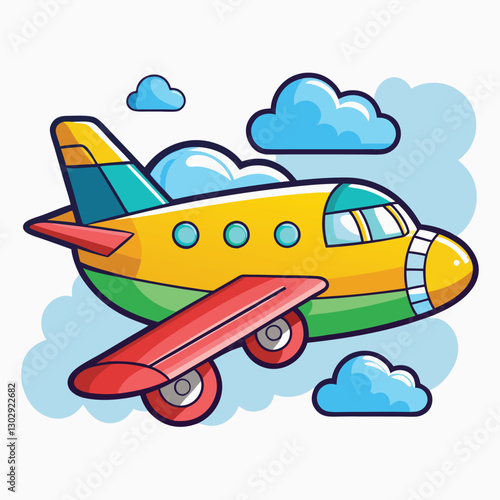 Aeroplan vector image on white background