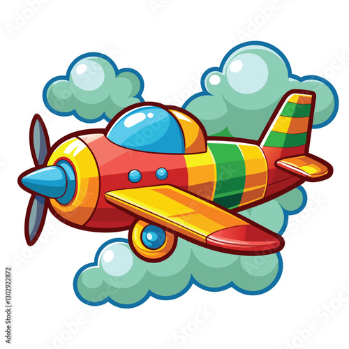 Aeroplan vector image on white background